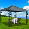 Instahut Gazebo 3x3m Party Marquee Outdoor Event Tent Iron Art Canopy Grey