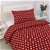 Dreamaker Printed Quilt Cover Set Red Penquins - Single Bed