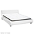 King Size Faux Leather Curved Bed Frame - White