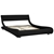 Queen Size Faux Leather Storage Curved Bed Frame - Black