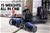 2x Powertrain 24kg Adjustable Dumbbell Home Gym w/ Exercise Bench Blue