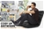 Adjustable Cushioned Floor Gaming Lounge Chair 100 x 50 x 12cm - Black