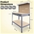 2-Layered Work Bench Garage Storage Table Tool Shop Shelf Silver