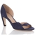 Jil Sander Women's Blue Suede Open Toe Shoes 7cm Heel