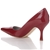 Jil Sander Women's Red Patent Leather Court Shoes 9cm Heel
