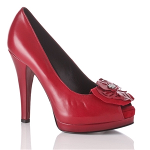 Miss Sixty Women's Red Nathan Peep Toe L