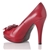 Miss Sixty Women's Red Nathan Peep Toe Leather Shoes 12cm Heel