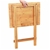 Folding Bamboo Bedside Table Foldable TV Tray Work Serving Reading Desk