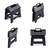 SMALL PLASTIC FOLDING STOOL Step Portable Chair Store Flat Easy Carry