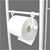 Over Toilet Steel Storage Shelf Rack With Hooks - White