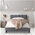 ANNA Bed Frame King Single Size Mattress Base Platform Fabric Wooden Grey