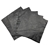 5pcs - (10cm x 10cm) Black Square Lambskin Leather Piece