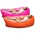2X Fast Inflatable Sleeping Bag Lazy Air Sofa Orange/Pink