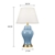 SOGA 4x Oval Ceramic Table Lamp with Gold Metal Base Desk Lamp Blue