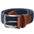 IMPERIAL Mens Woven Belt, Size 42, RRP $155, Colour: Black/Blue , Made In t