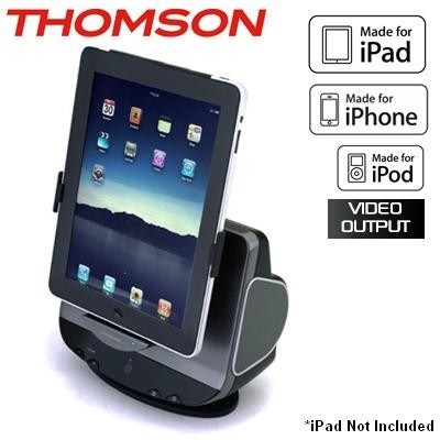 Thomson CR308i Uhrenradio FM PLL Tuner iPhone iPod Dock Aufladegeraet LCD AUX 
