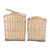 2 Piece Wicker Storage Baskets With Lid Set