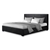 Artiss Double Size PU Leather and Wood Bed Frame Headborad - Black