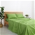 Natural Home Organic Cotton Sheet Set Single Bed GREEN