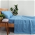 Natural Home Organic Cotton Sheet Set Single Bed NIAGARA BLUE