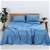 Natural Home Organic Cotton Sheet Set King Bed NIAGARA BLUE