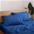 Natural Home 100% European Flax Linen Sheet Set - Deep Blue - Double Bed