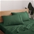 Natural Home 100% European Flax Linen Sheet Set - Olive - Queen Bed