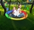 1m Tree Swing in Multi-Color Rainbow Kids Indoor/Outdoor Round Mat Saucer