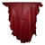 6sqft AAA Grade Red Nappa Lambskin Leather Hide