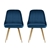 Artiss Dining Chairs Retro Velvet Blue x2