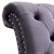 Queen Bed Frame Upholstery Velvet Fabric Grey with Tufted Headboard Sleigh