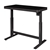 TRESANTI Adjustable Height Desk, Black Tempered Glass Top with Gray Metal F