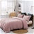 Dreamaker Premium Quilted Sandwash Quilt Cover Set Dusty Pink King Bed