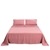 Natural Home 100% European Flax Linen Sheet Set Rose Gold Super King Bed