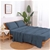 Natural Home 100% European Flax Linen Sheet Set Washed Blue Super King Bed