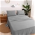Serene Bamboo Cotton Sheet Set DOVE GREY King Single Bed