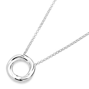 Sterling Silver Circle Slider Necklace