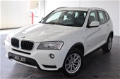 Unreserved 2012 BMW X3 xDrive 20d F25 T/D AT - 8 Speed Wagon