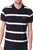 Calvin Klein Collection Men's Dark Blue Stripe Pique Polo Shirt