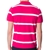 Calvin Klein Collection Men's Bright Pink Stripe Pique Polo Shirt