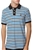 Timberland Men's Blue/Black Stripe Cotton Polo Shirt