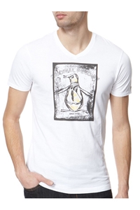 Original Penguin Men's White Logo Print 