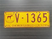 V1365 (Vic) Number Plates (Thoroughbred Country theme)