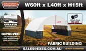 2021 Unused 60ft x 40ft Container Shelter - Melbourne 