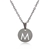 Personalized Letter 'M' Stainless Steel Necklace with 20" Chain