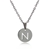 Personalized Letter 'N' Stainless Steel Necklace with 20" Chain
