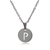 Personalized Letter 'P' Stainless Steel Necklace with 20" Chain