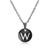 Personalized Letter 'W' Stainless Steel Necklace with 20" Chain