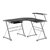 Artiss Corner Metal Pull Out Table Desk - Black
