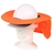 5 x MSA Brim Caps with Neck Flap, Fluro Orange Cotton for V-Gard Hard Hat.